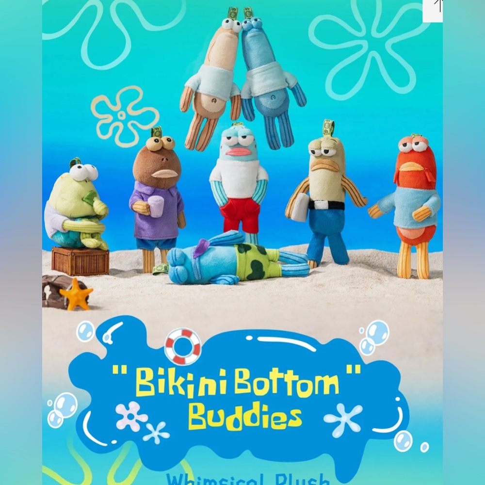 Pop Mart Bikini Bottom Buddies Plush Pendant